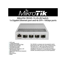 Switch/Router 4 SFP FO _10Gb, Mikrotik +RJ45 Gb, Dual Boot, RouterOS or SwOS 802.3af/at, Admin Layer 3. Gtia: 10d