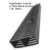 Organizador Vertical 80x80 Frent/Tras 1m 2x 80+80:160, Negro, Media Altura