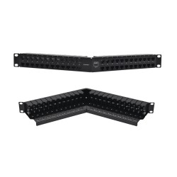 Panel Modular Angular, 48 pto 6A Siemon UTP panels are designed for Jack Z-MAX