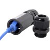 Union Rj45 Anti Agua, Exterior CAT 6 Hembra Hembra, Negro, Waterproof