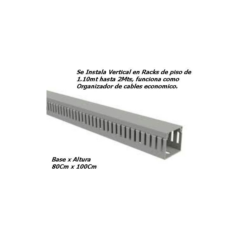 Canaleta Ranurada 100x60 Gris 2mt