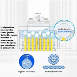 Crimping Tool Rj45 PT Cat 5e CAT 6 - 6A. PT es Pass Trought, cuchilla rematador