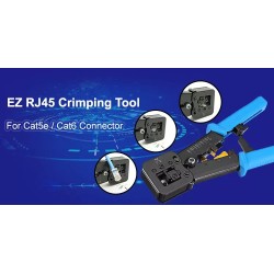 Crimping Tool Rj45 PT Cat 5e CAT 6 - 6A. PT es Pass Trought, cuchilla rematador