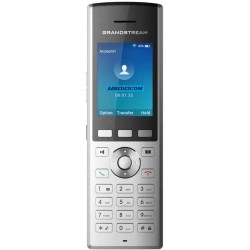 Telefono IP WiFi dual band AC, Gransdstr 2 SIP, 2Lines. uUSB, Jack Audio, plata, 1Bat Recarg 1500mAh Lit. Gtia: 30 dias.