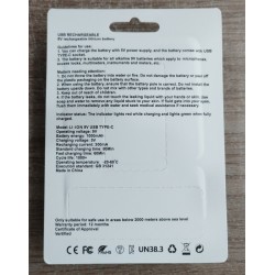 Bateria 9v Recargable 1000 mAh, puerto Usb tipo C, LiOn