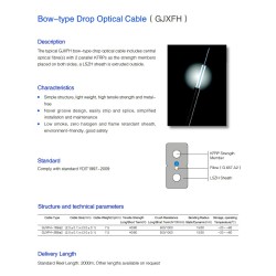 Fibra Optica Drop 2 Hilos, 2000Mt, Negro 9/125um, 900um, G.657A2 LSZH, 2xFrp, Mensajero Kevlar Dielectric, Ideal Tuberia Elect