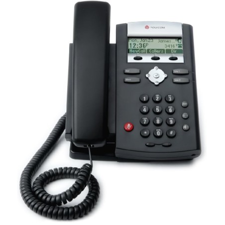 Telefono IP Polycom, 2 Sip, 2Lan, POE, LCD 102x33, HD:Voice, Soundpoint, Speak/HandF. Reg 24Dc, Grtia: 30 dias.