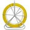 Guaya Pasacable Mariota 200mt 9mm, marco metal, 38kg, 656ft, 0.47", 2ruedas Amarillo, fibra vidrio, 130x120x50 Cm