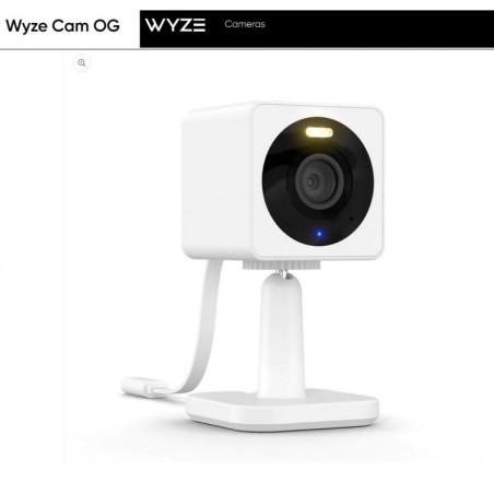 Camara Wyze OG 2Mpx, 2.8mm, Ind_Outd Mic, WiFi, 1080p, _Sd256Gb, Color Noche IP65, Sirena, Usb2.0, 114gdo. Gtia: 30d