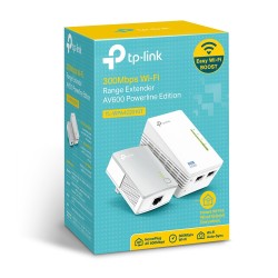 Powerline Extensor WiFi 300Mbps  AV600 TP-Link, 110 Ac/Rj45, Son 2 Unds. Master/Esclavo. Gtia: 30dias en Tienda.