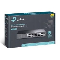 Switch 24 Ptos 10/100 Mbps Rack, Tp-Link Fast ethernet. Gtia: 30 dias en Tienda.