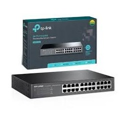 Switch 24 Ptos 10/100 Mbps Rack, Tp-Link Fast ethernet. Gtia: 30 dias en Tienda.