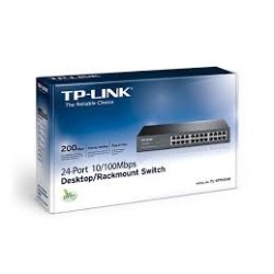 Switch 24 Ptos 10/100 Mbps Rack, Tp-Link Fast ethernet. Gtia: 30 dias en Tienda.