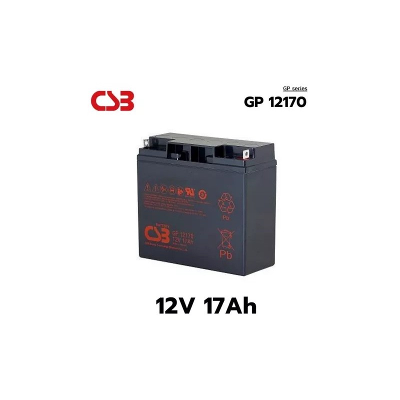 Bateria 12V / 17amp CSB Original, 181x165x 76. Grtia: 10 dias, Recargables