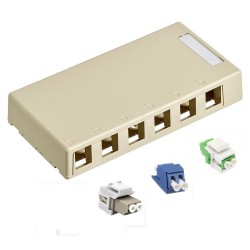 Caja Superf Vacio 6 Ptos Blanco, Leviton