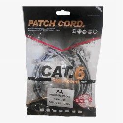 Patch Cord CAT 6, 60cm Gris, OD 3mm thing, TIA-568-b.2 , Delgados.