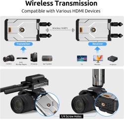 Extensor Hdmi WiFi Dual Band, 500mt, 2.4/5Ghz, HDMI 1.4. Emisor Receptor, Loop Out, Usb C. Serializar. Gtia:10d