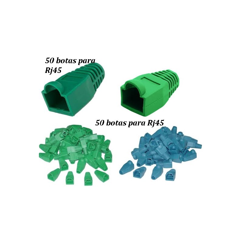 Botas Verde para Rj45, Paq 50 Unds.