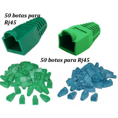 Botas Verde para Rj45, Paq 50 Unds.