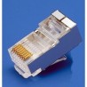 Conector RJ-45 Passthroug awg23 Cat6 100 cat 5e, alineado recto, Botella 0.97-107